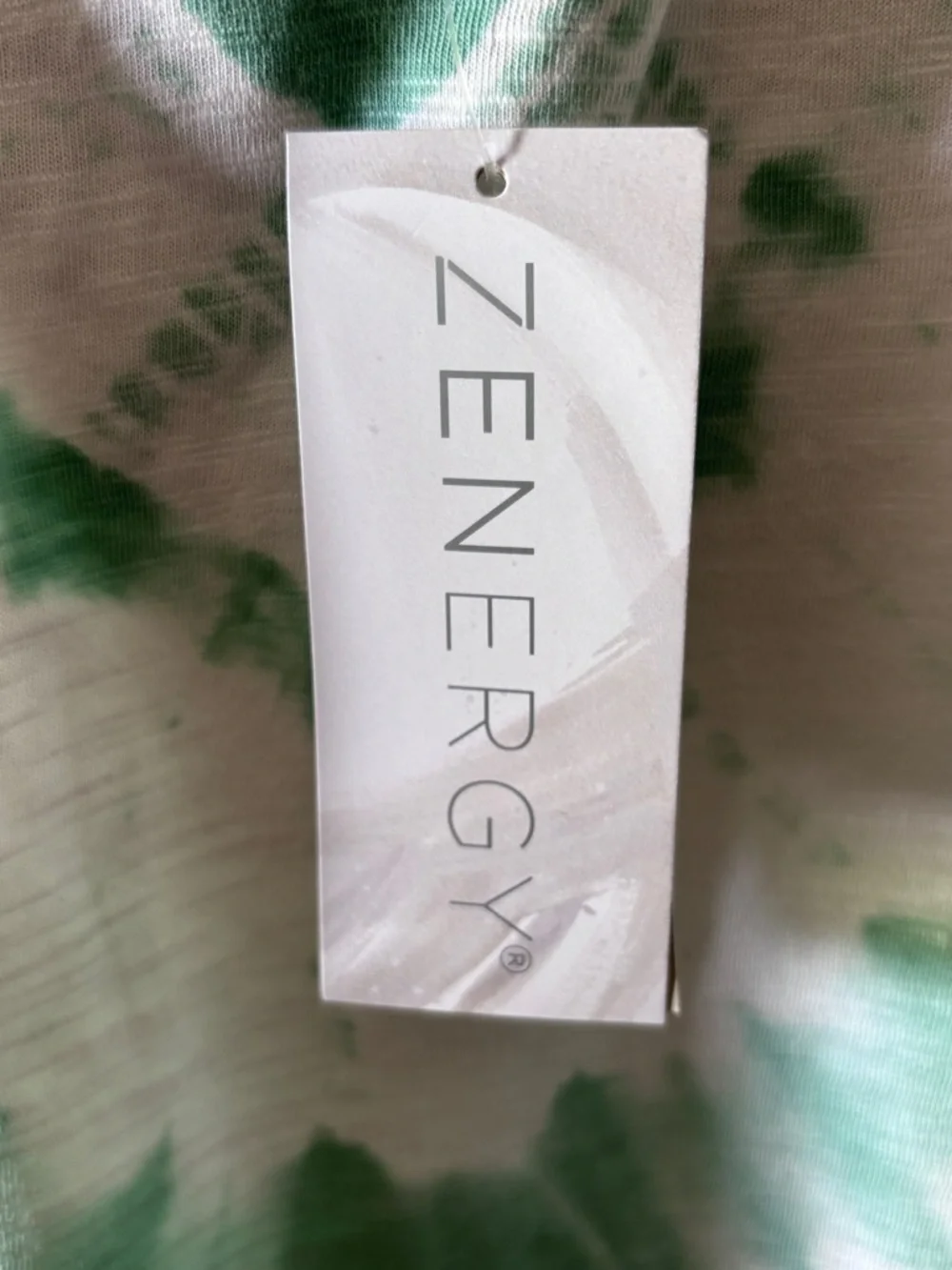 Chico’s Zenergy Tie Dye Tunic Top in Mint Green and White - NWT Size 3 (16/18) - Picture 5 of 10